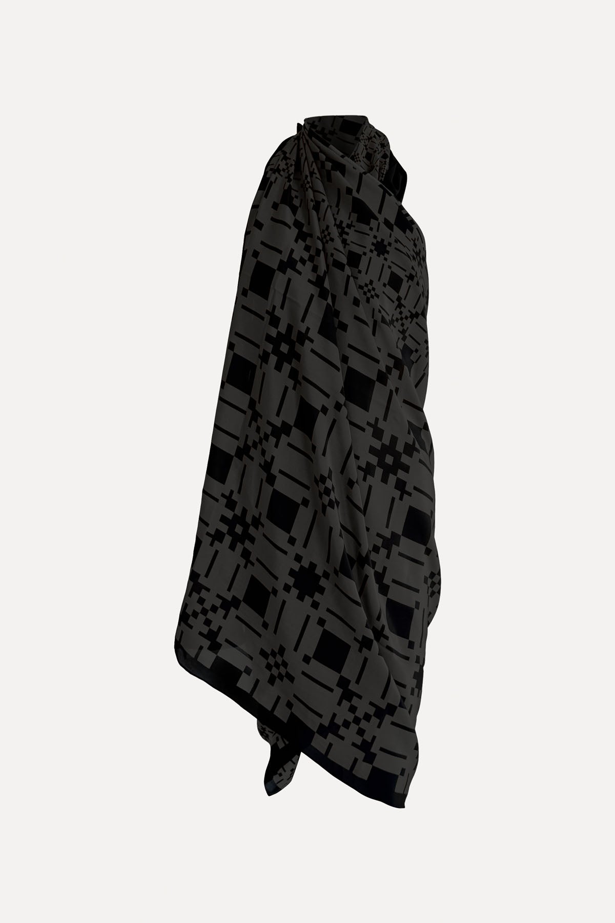 OLIVEWOOD/BLACK RESORT SILK SARONG /SCARF