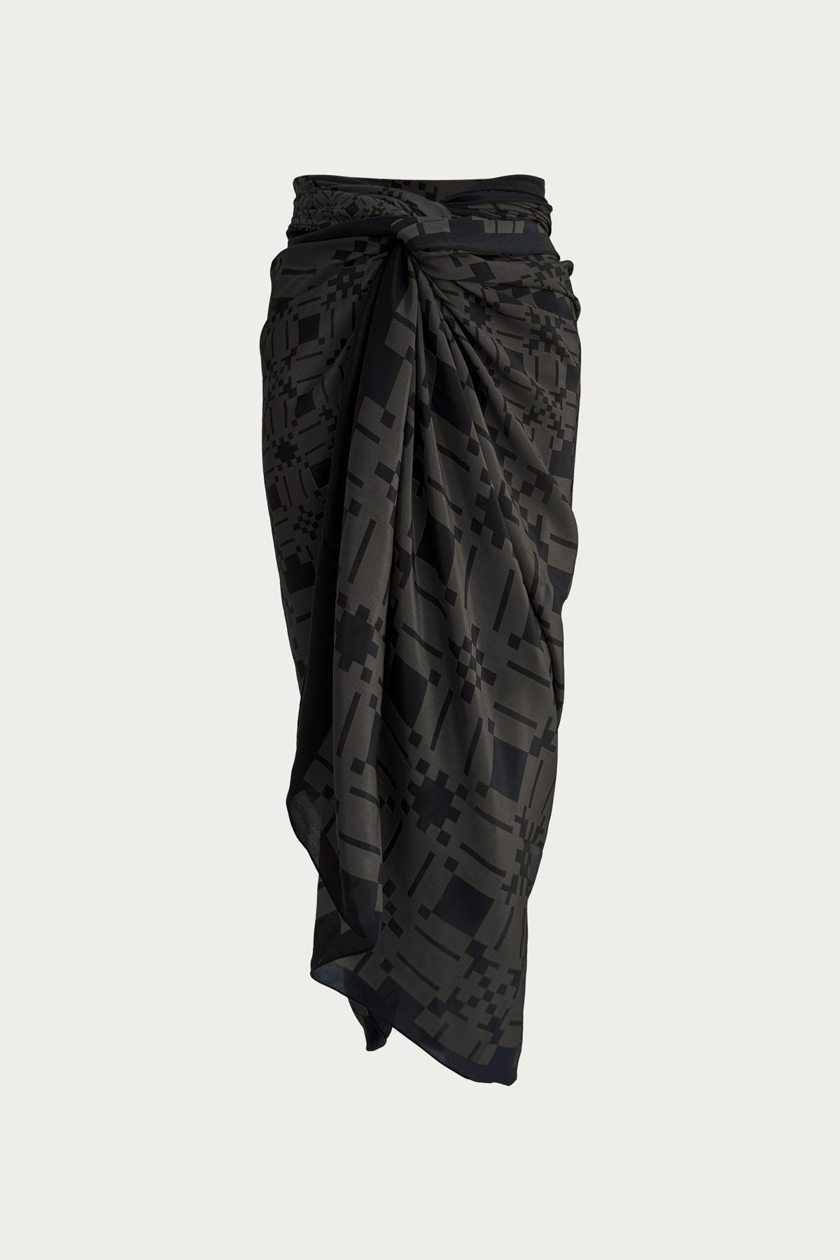 OLIVEWOOD/BLACK RESORT SILK SARONG /SCARF