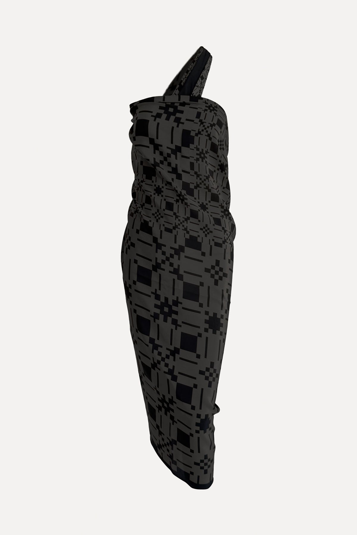 OLIVEWOOD/BLACK RESORT SILK SARONG /SCARF