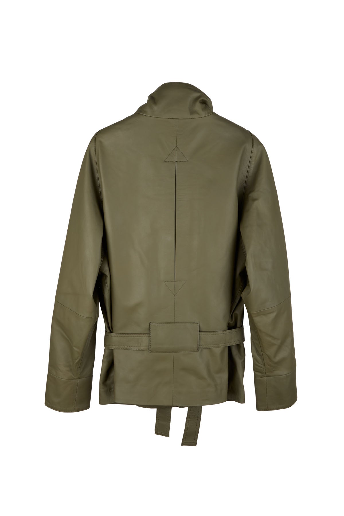 DARK GREEN LEATHER JACKET