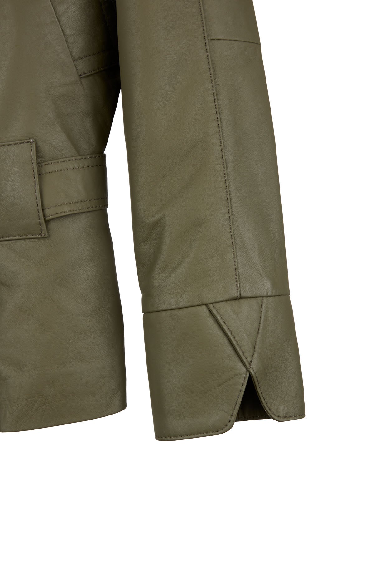 DARK GREEN LEATHER JACKET