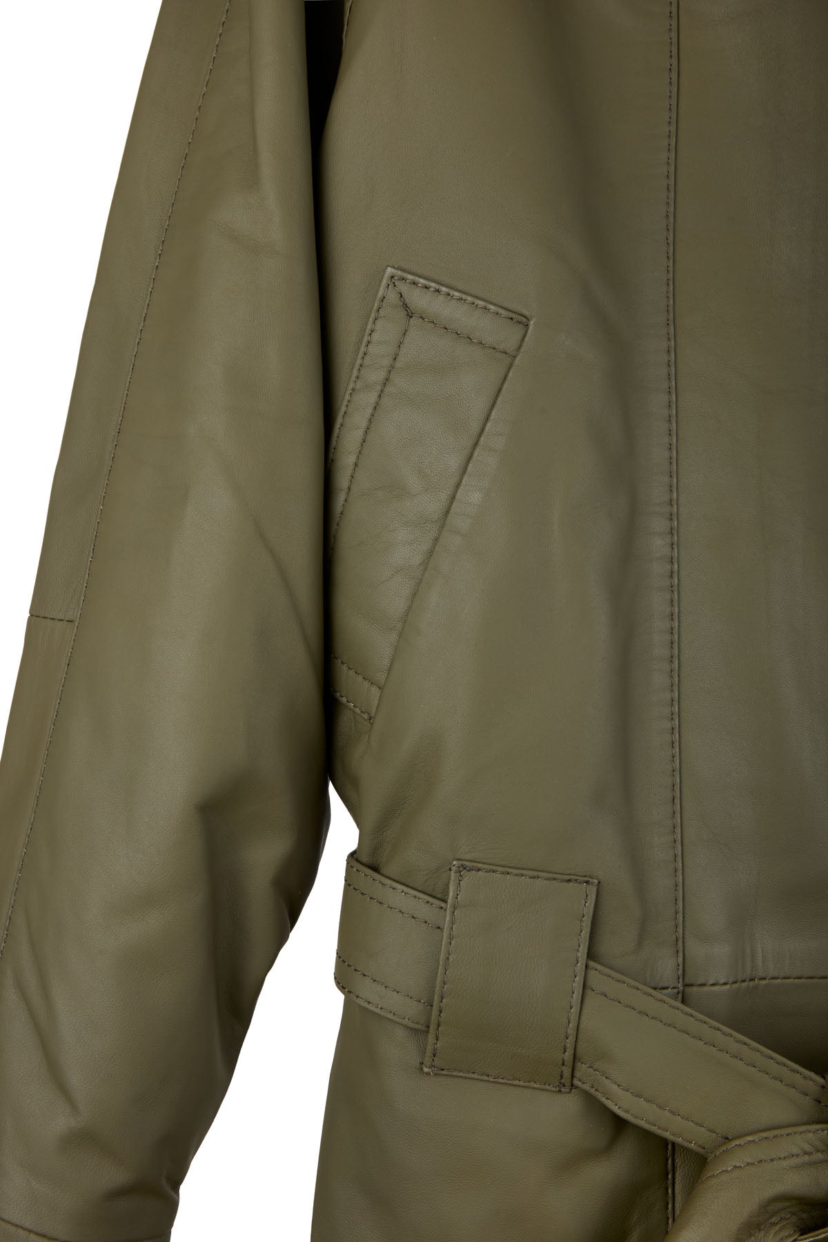 DARK GREEN LEATHER JACKET
