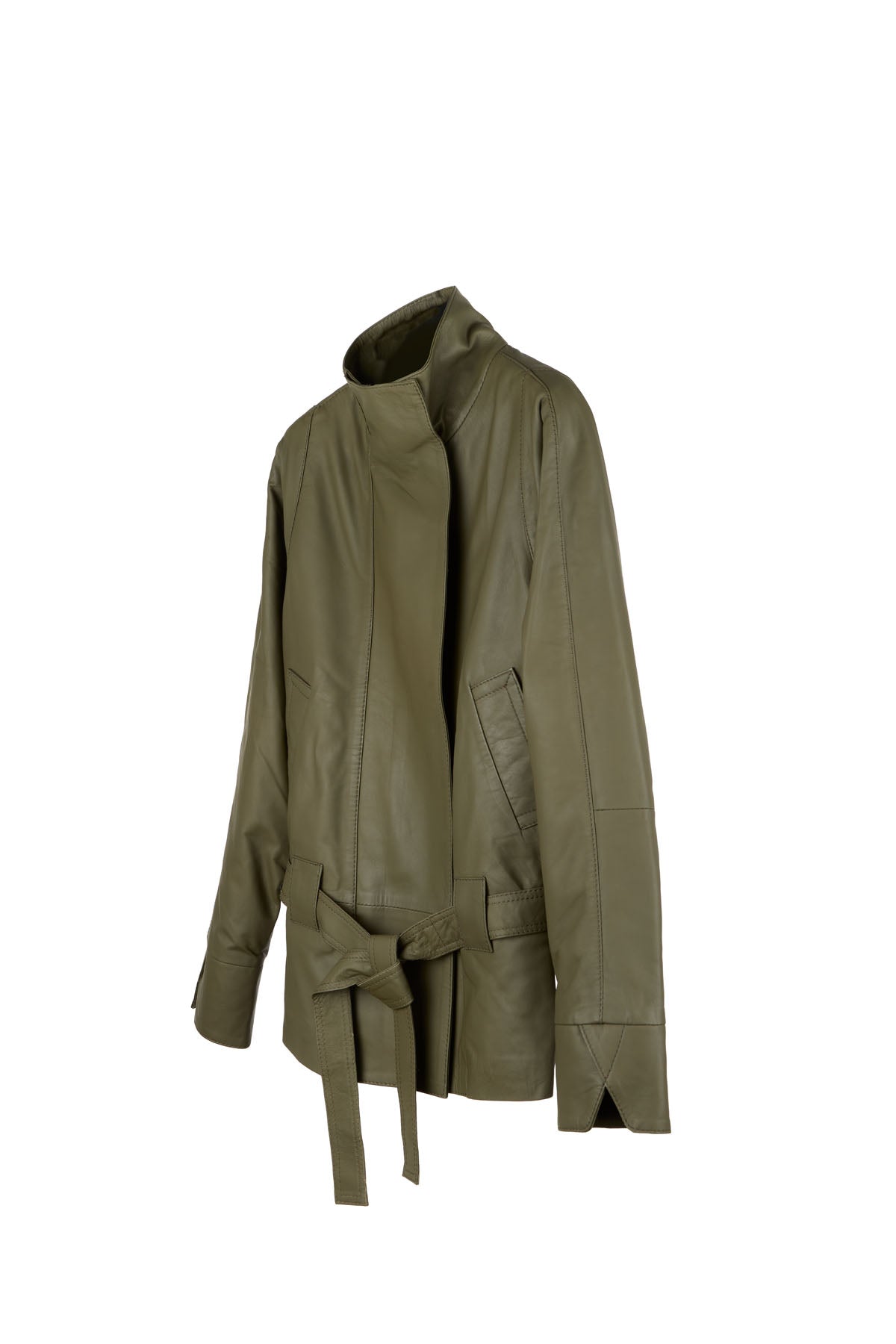 DARK GREEN LEATHER JACKET