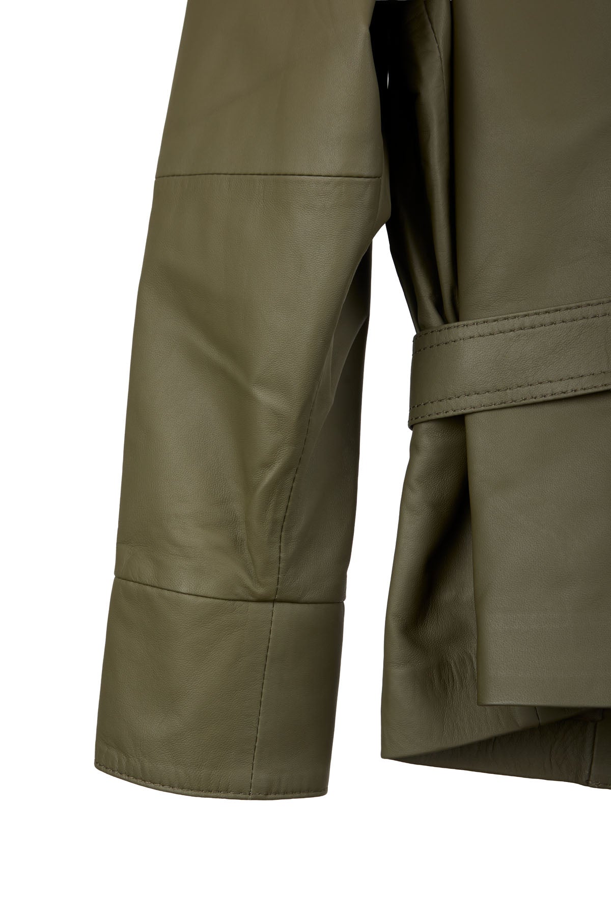 DARK GREEN LEATHER JACKET