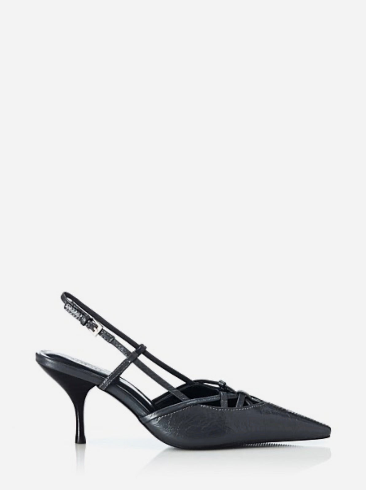 VIV SHOES SLATE OILY LEATHER - 38 - (very good condition)