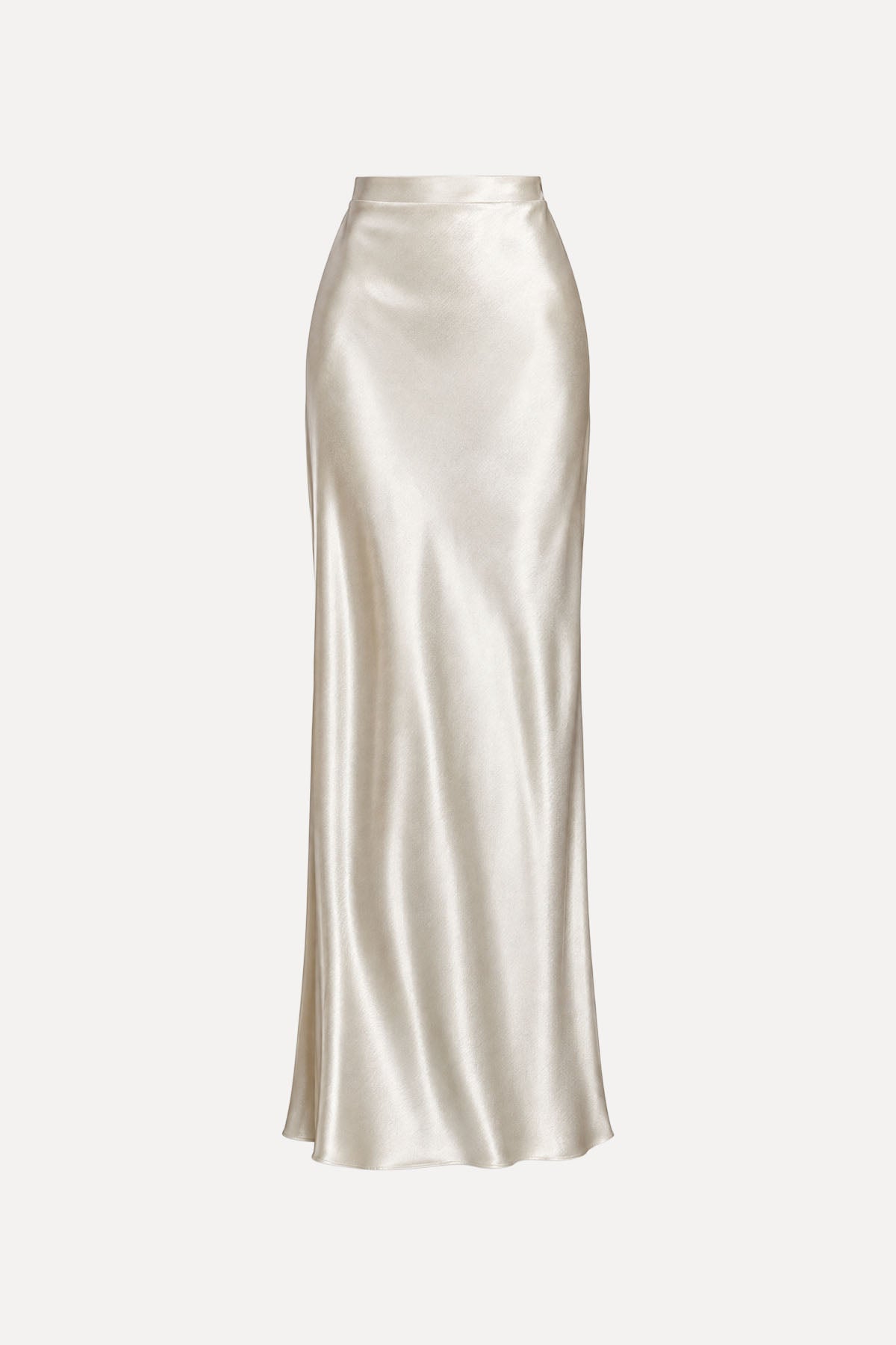 GALA BIAS SKIRT CHAMPAGNE & OYSTER SATIN