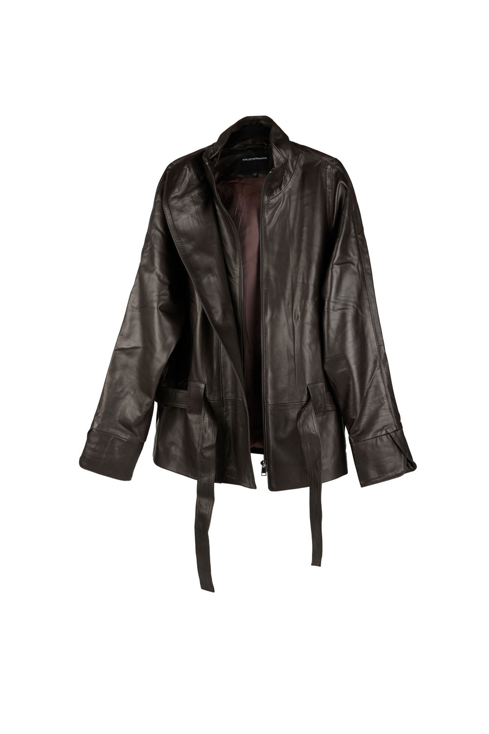GO-TO LEATHER JACKET DARKEST BROWN