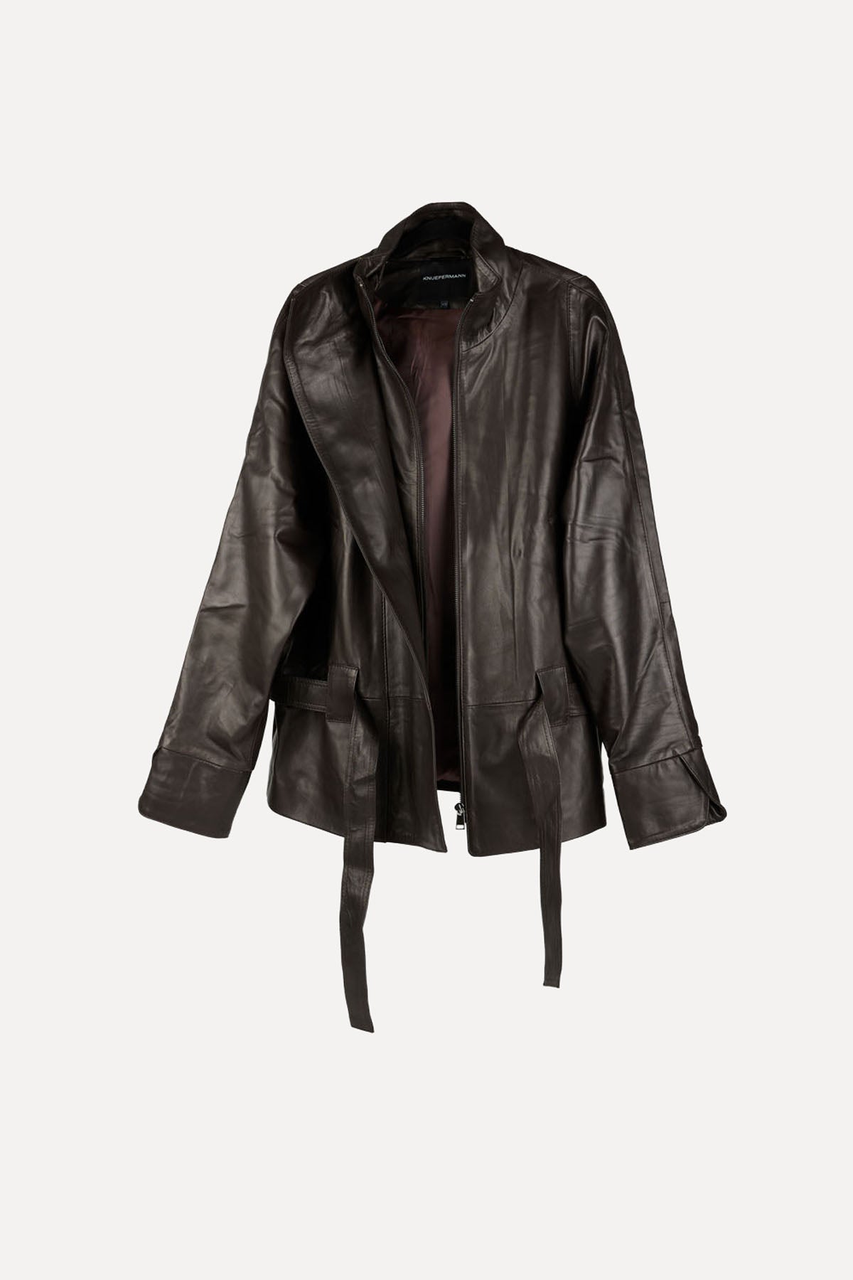 GO-TO LEATHER JACKET DARKEST BROWN