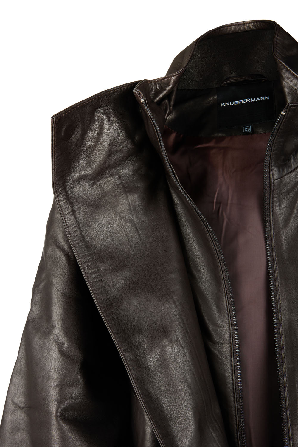 GO-TO LEATHER JACKET DARKEST BROWN