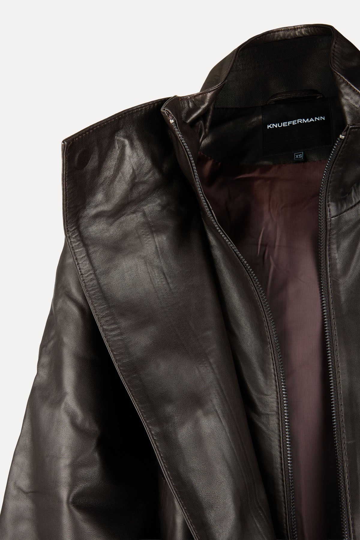 GO-TO LEATHER JACKET DARKEST BROWN