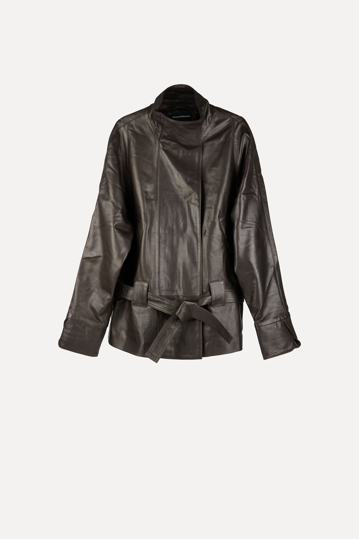 GO-TO LEATHER JACKET DARKEST BROWN