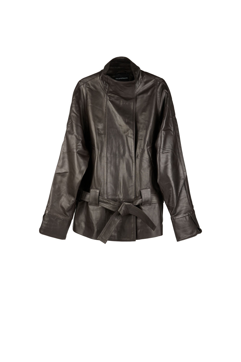GO-TO LEATHER JACKET DARKEST BROWN
