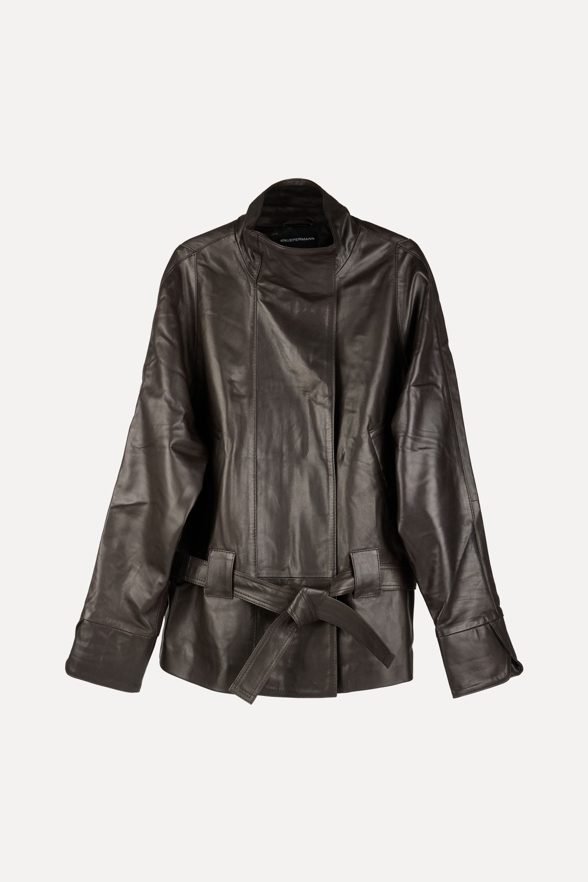 GO-TO LEATHER JACKET DARKEST BROWN