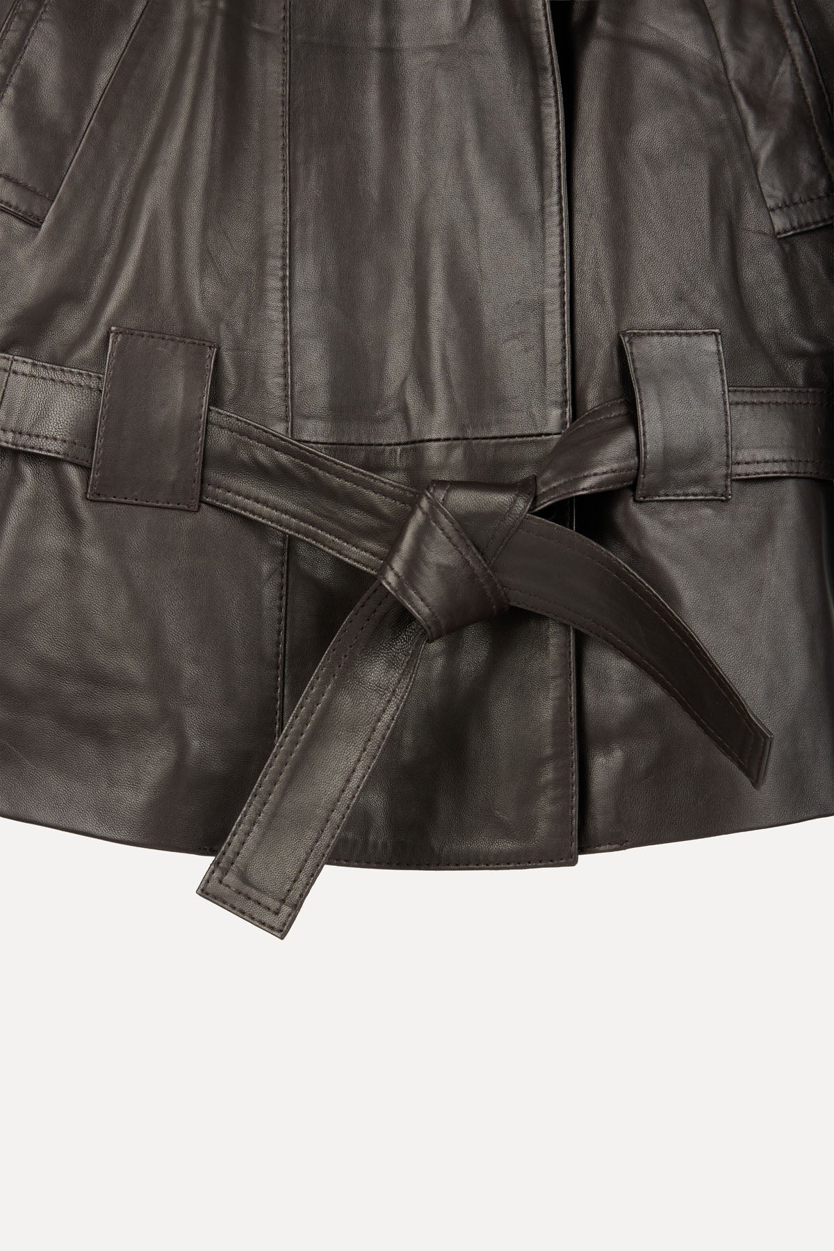 GO-TO LEATHER JACKET DARKEST BROWN