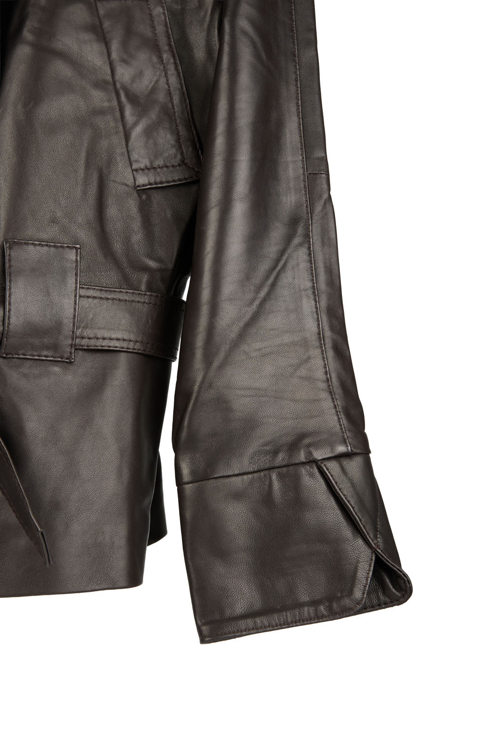 GO-TO LEATHER JACKET DARKEST BROWN