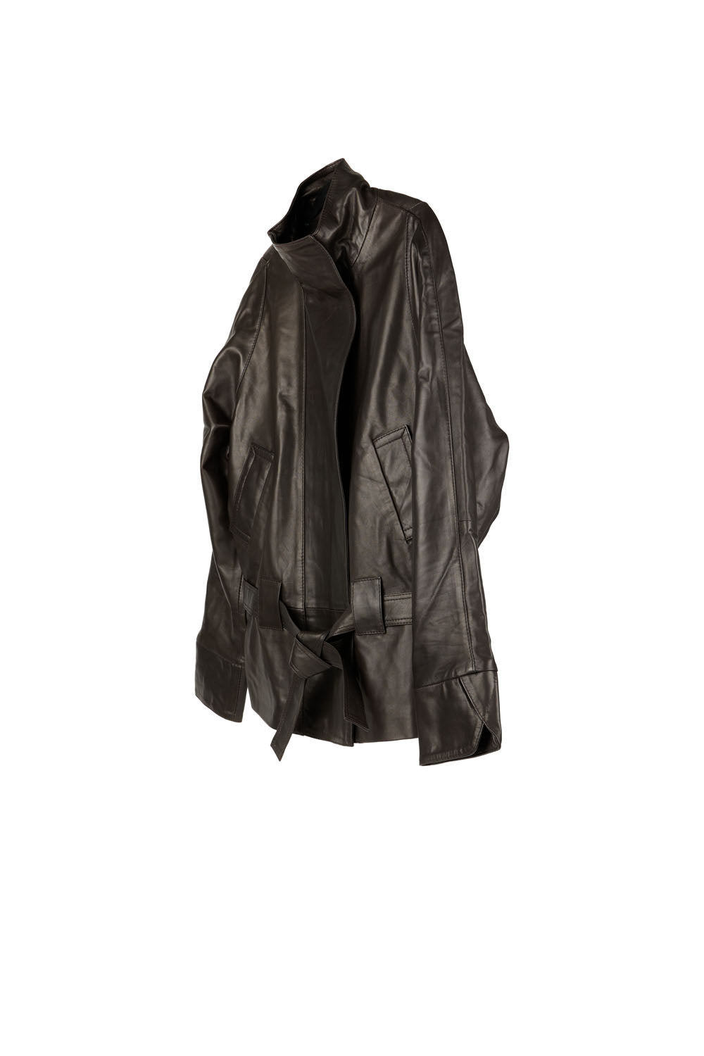 GO-TO LEATHER JACKET DARKEST BROWN