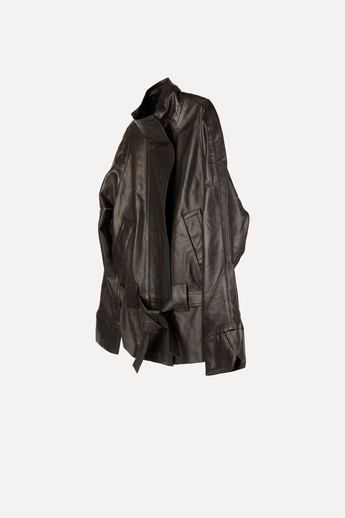 GO-TO LEATHER JACKET DARKEST BROWN