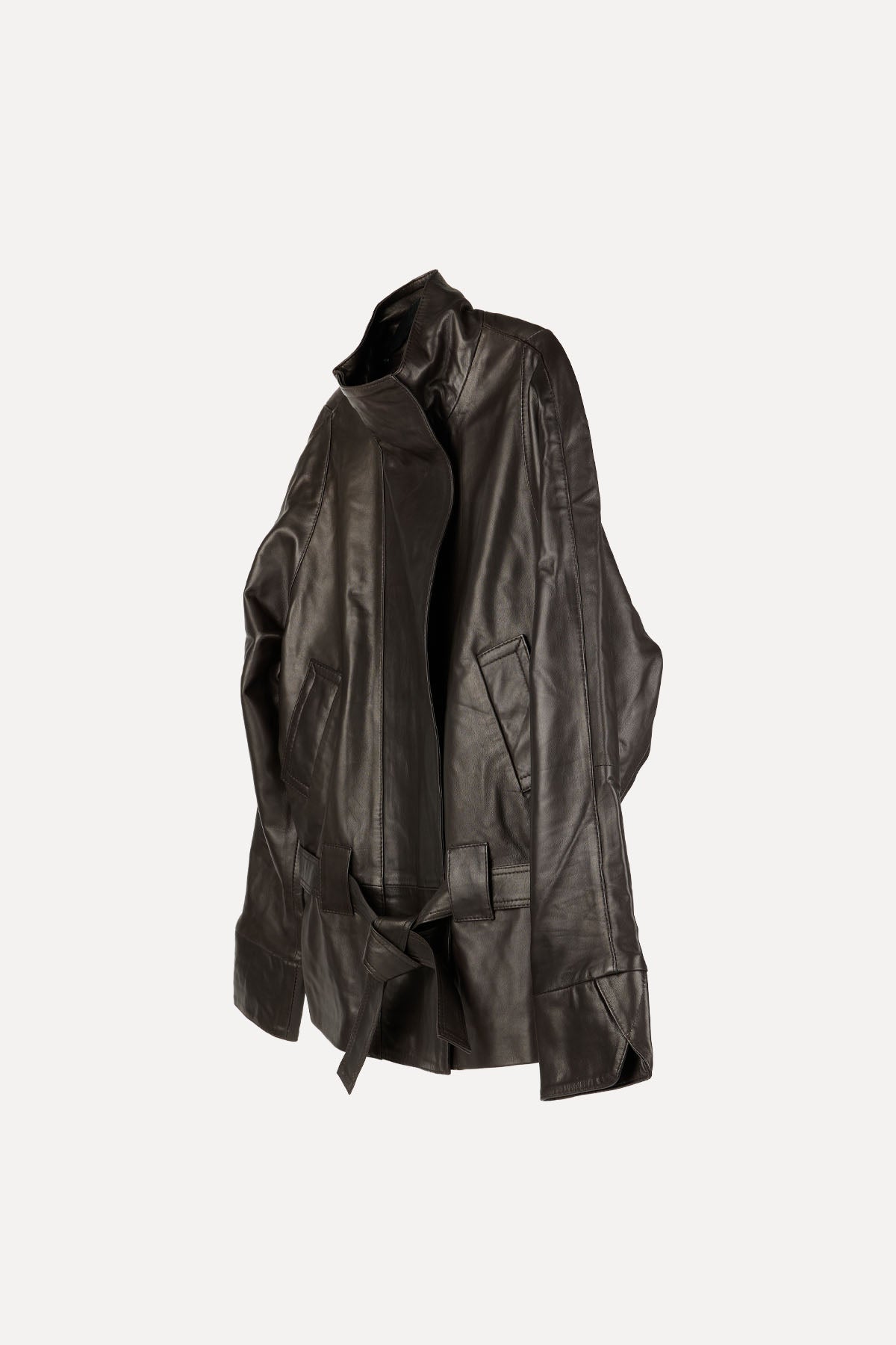 GO-TO LEATHER JACKET DARKEST BROWN