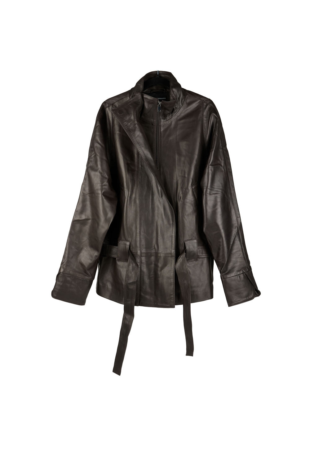 GO-TO LEATHER JACKET DARKEST BROWN