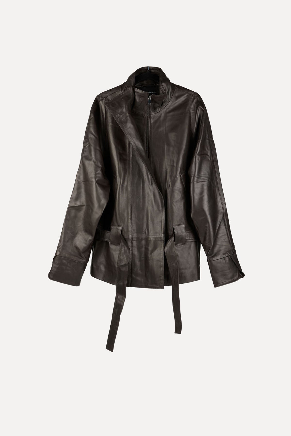 GO-TO LEATHER JACKET DARKEST BROWN