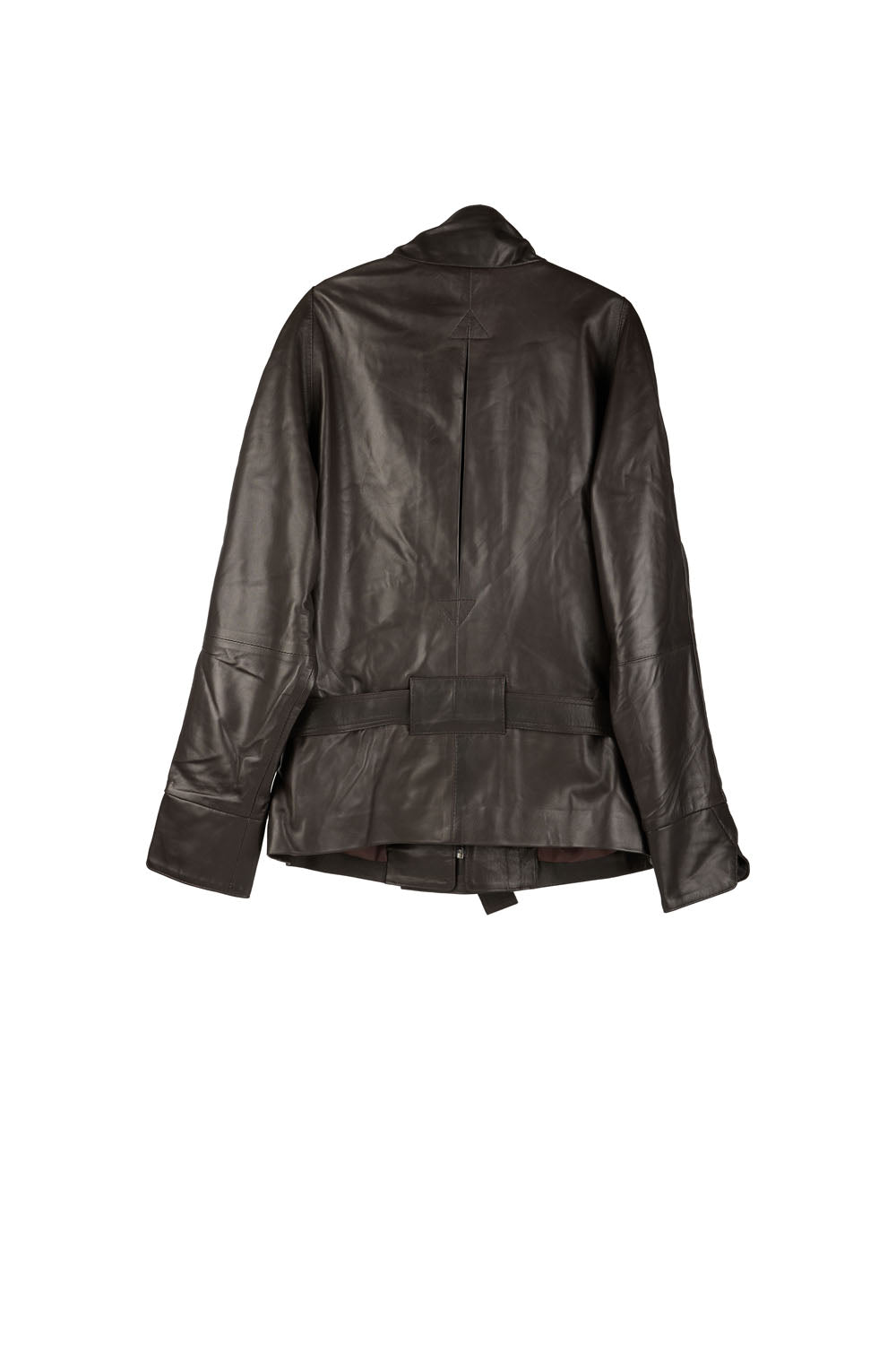 GO-TO LEATHER JACKET DARKEST BROWN