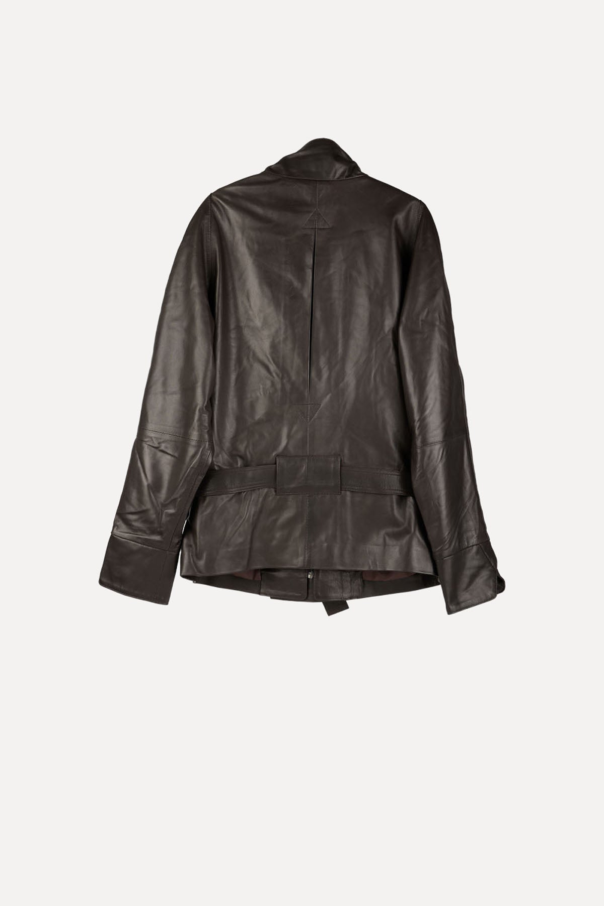 GO-TO LEATHER JACKET DARKEST BROWN