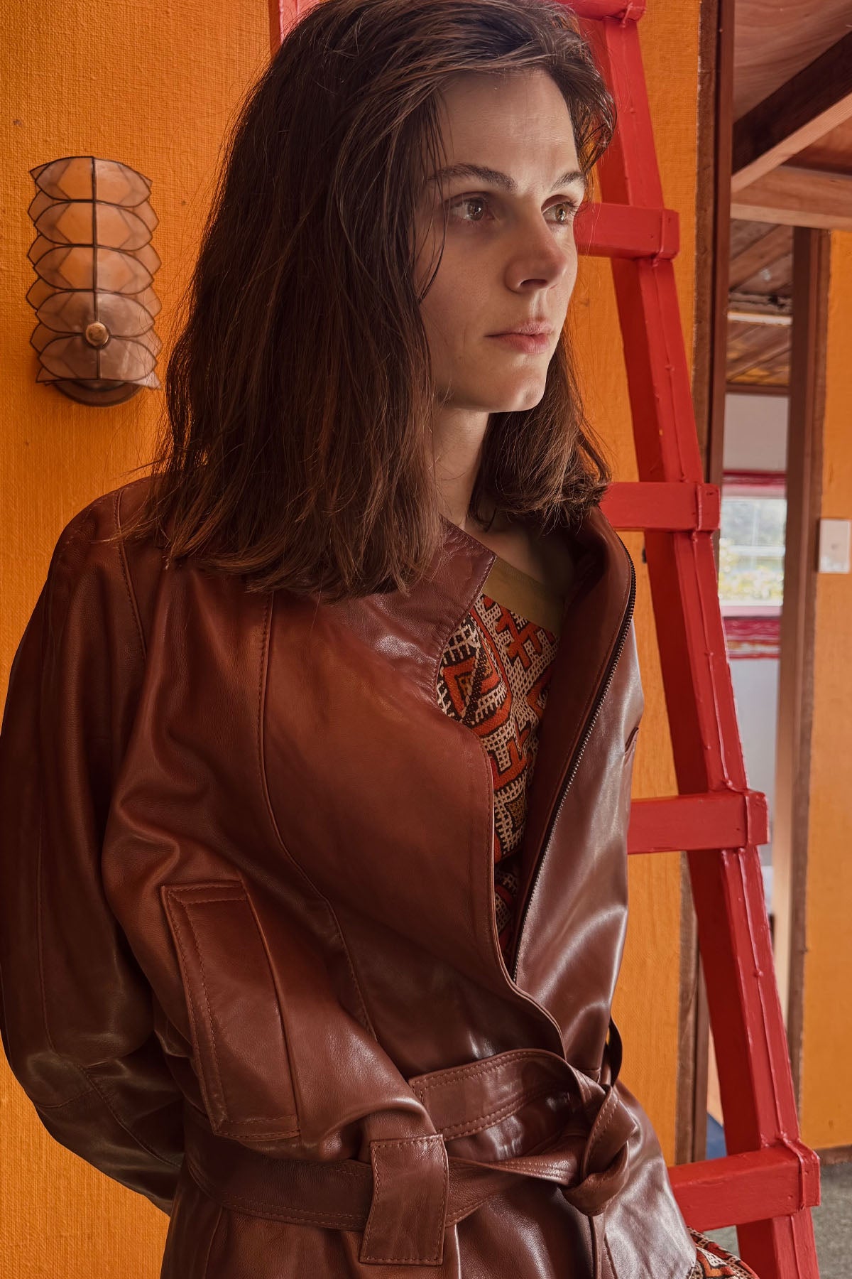 GO-TO LEATHER JACKET HAZELNUT