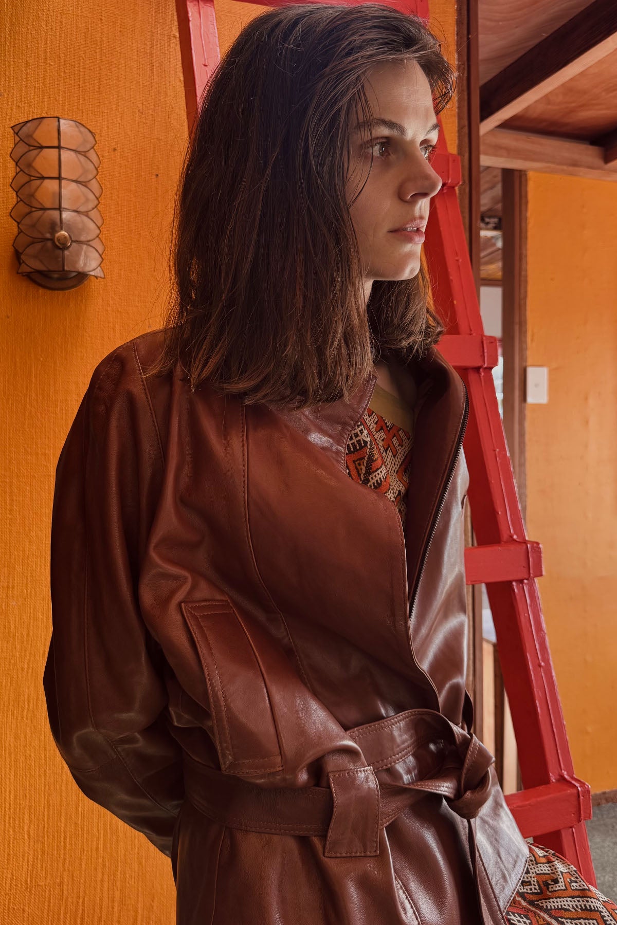 GO-TO LEATHER JACKET HAZELNUT