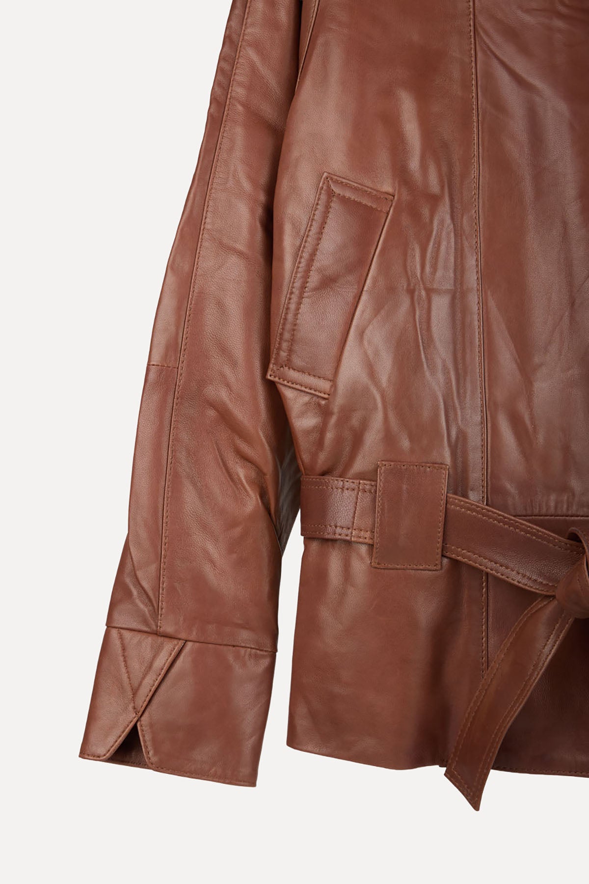 GO-TO LEATHER JACKET HAZELNUT
