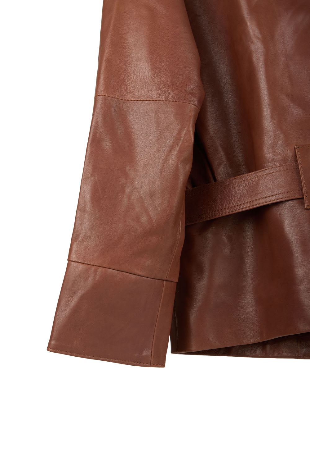 GO-TO LEATHER JACKET HAZELNUT