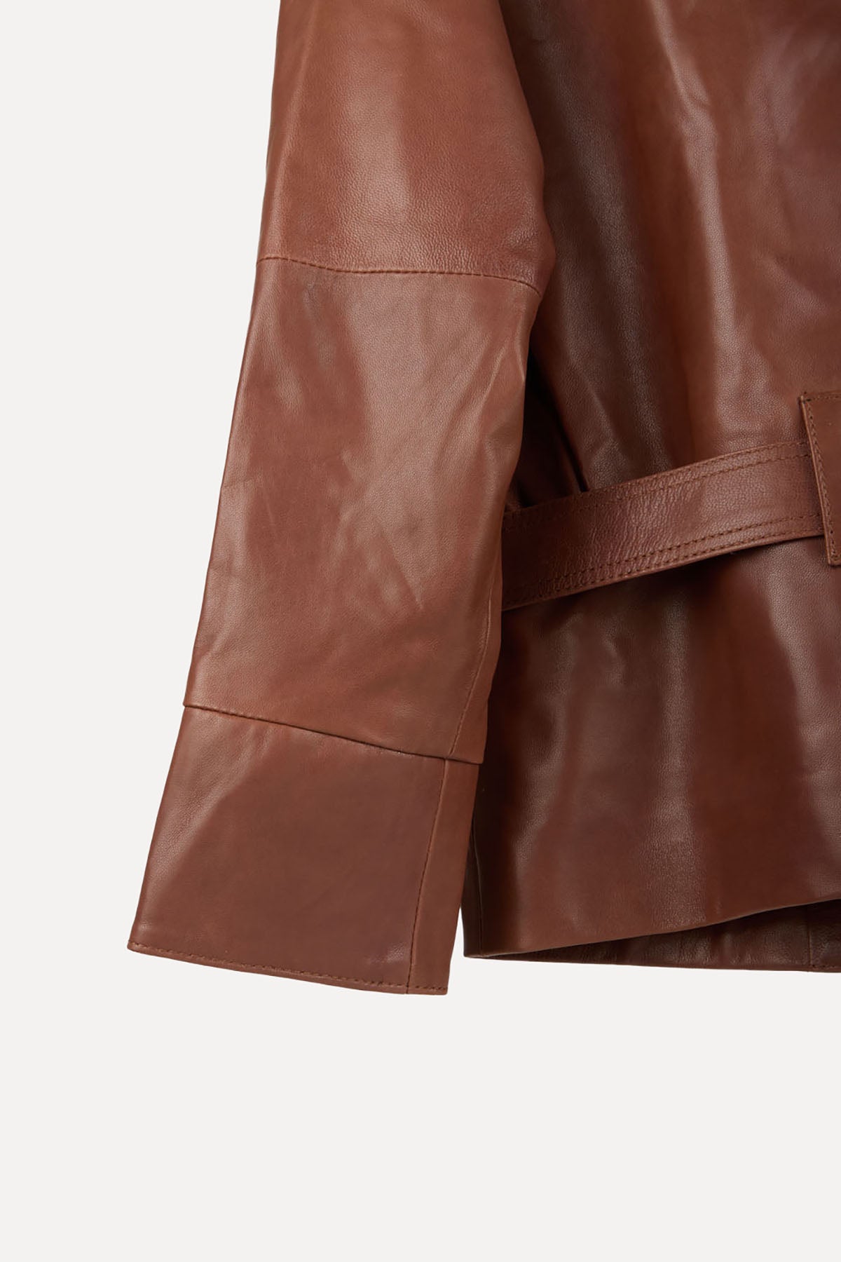 GO-TO LEATHER JACKET HAZELNUT