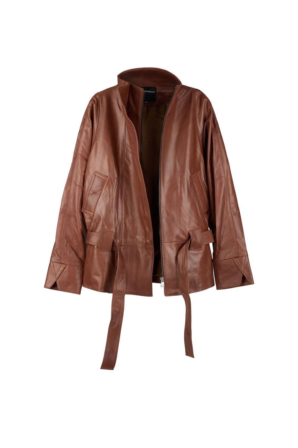 GO-TO LEATHER JACKET HAZELNUT