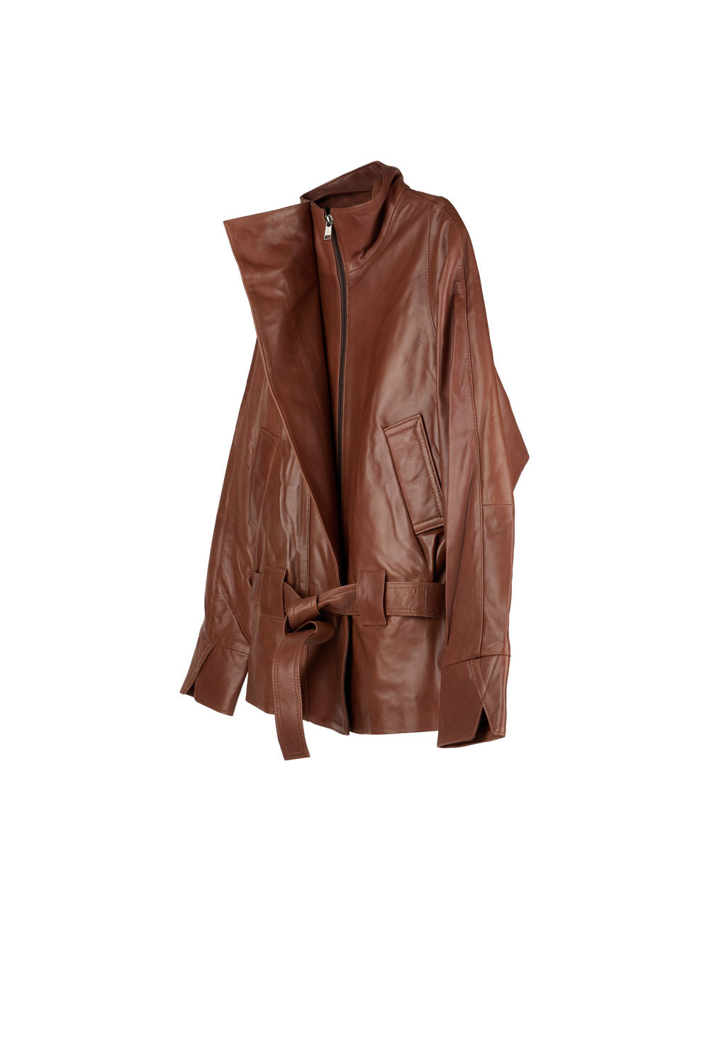 GO-TO LEATHER JACKET HAZELNUT