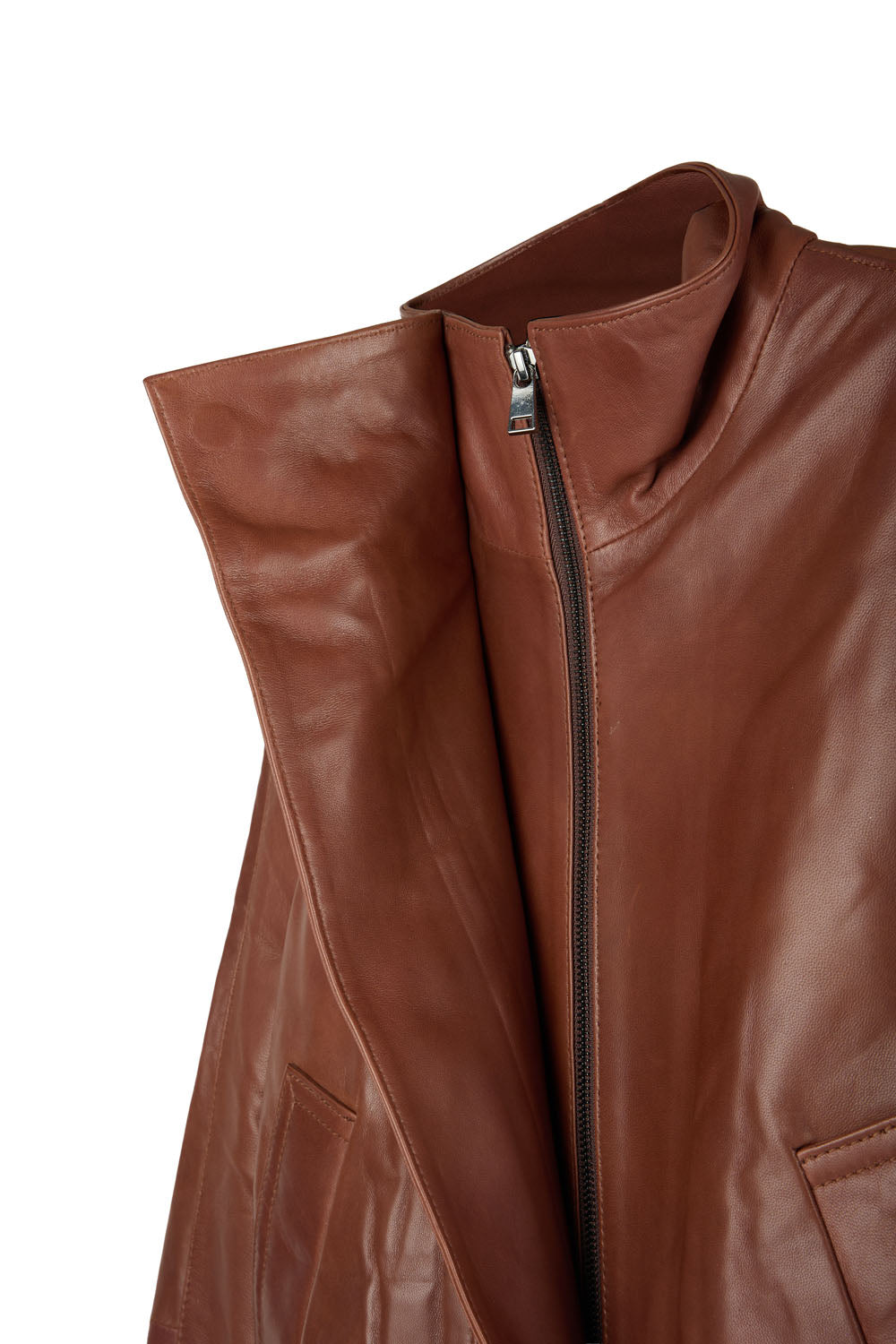 GO-TO LEATHER JACKET HAZELNUT