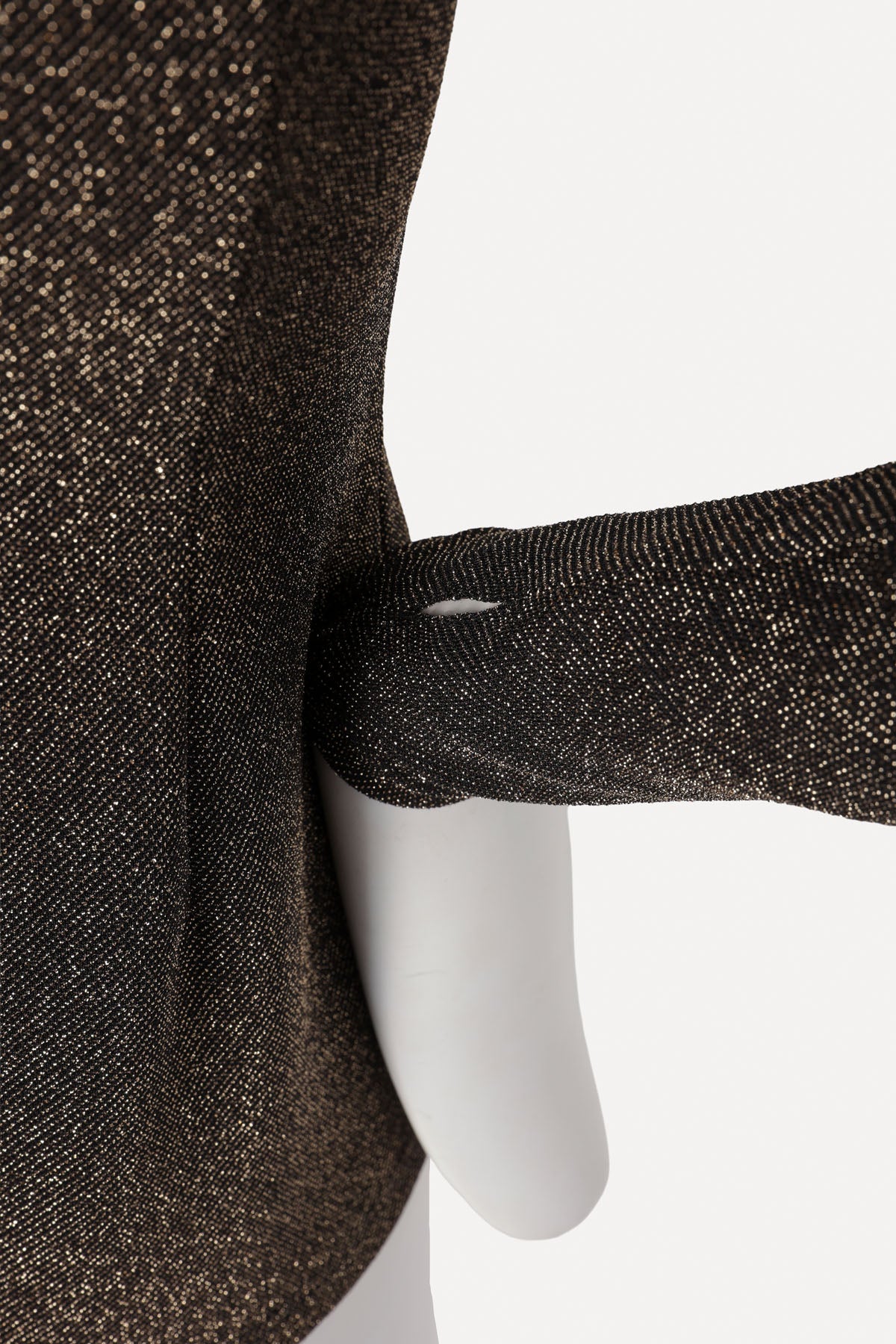 GIOVANNI BOATNECK TOP BLACK GOLD LUREX
