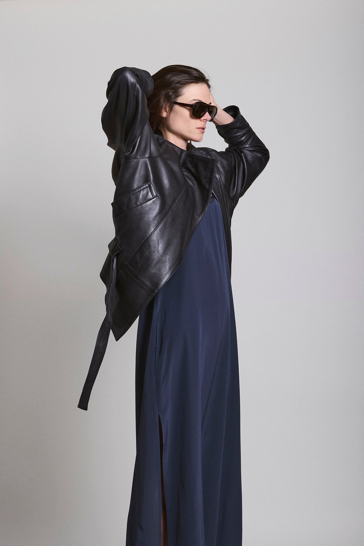 PALOMINO DRESS PETROL POTION 100% SILK