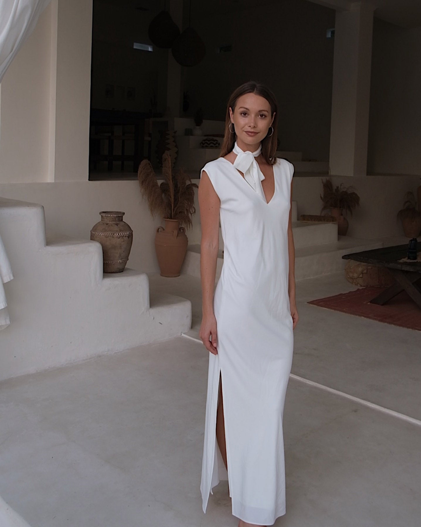 halston white jersey