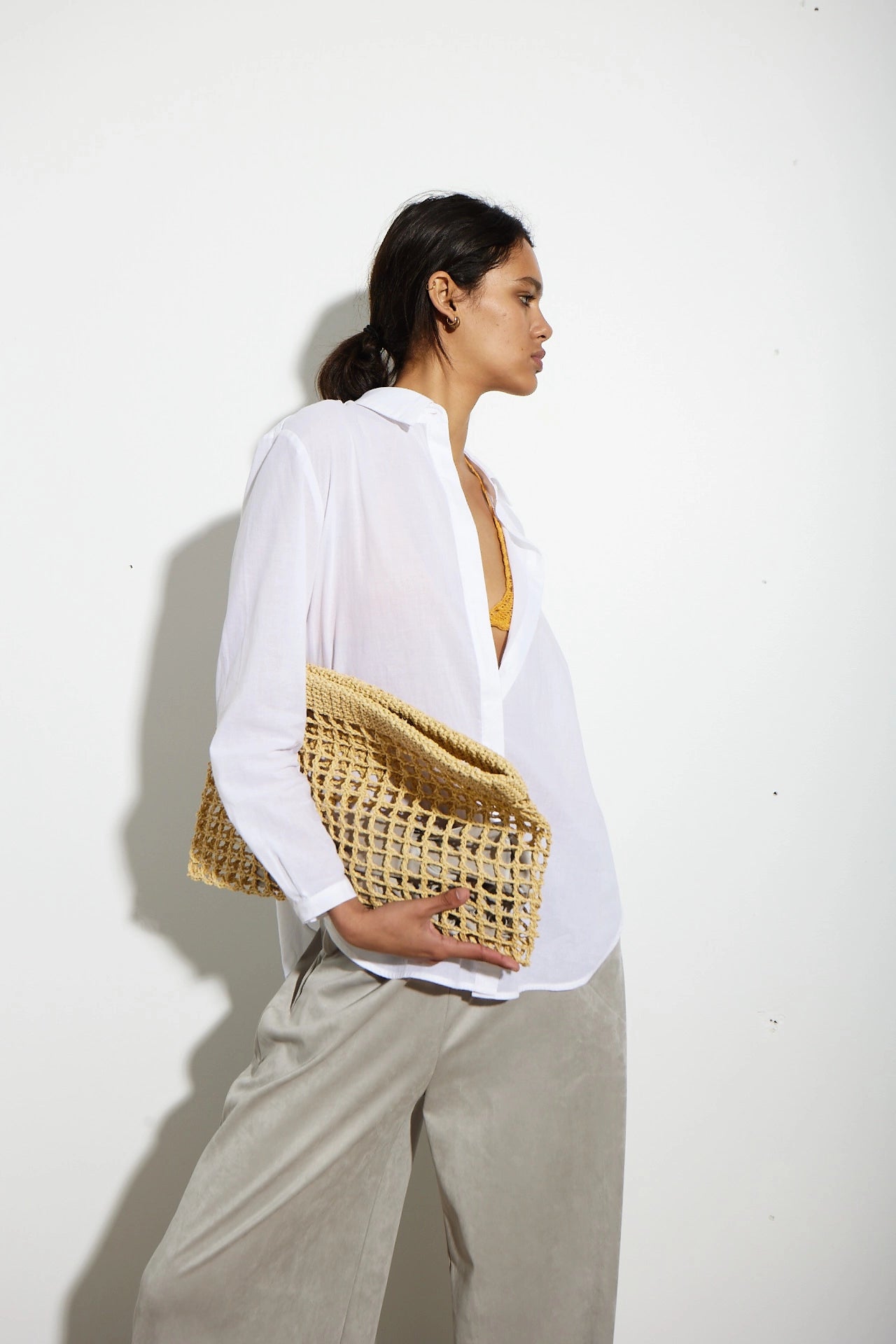 ITS THE LITTLE THINGS:  RAFFIA CLUTCH - KNUEFERMANN 