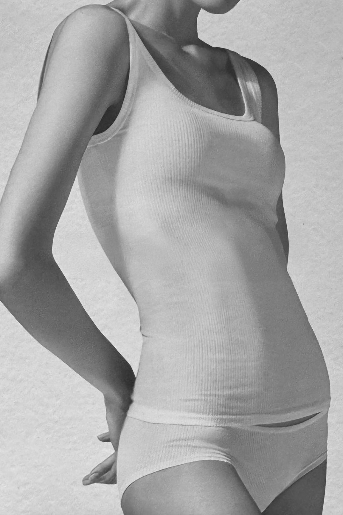 OROBLU PERFECT LINE RIB BRIEF WHITE