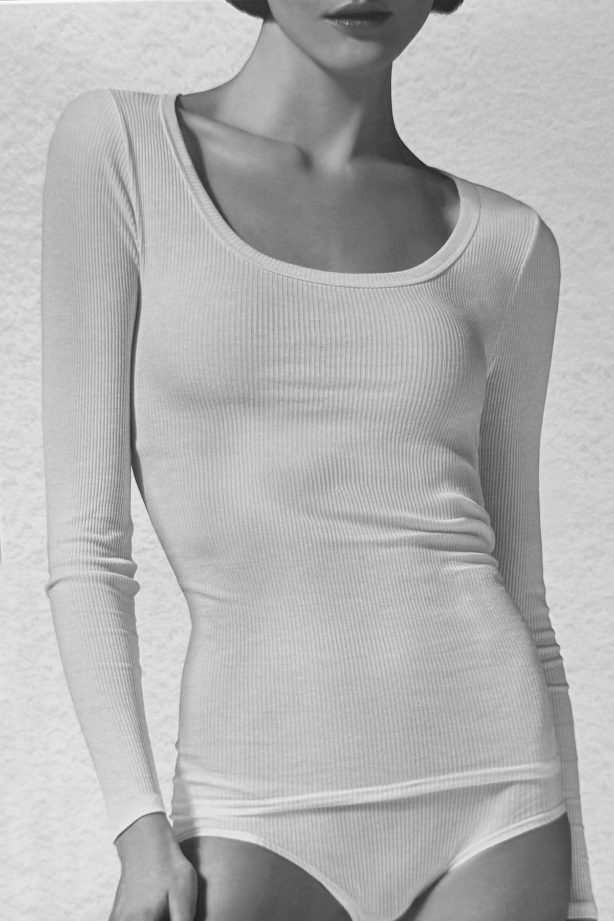 OROBLU PERFECT LINE TSHIRT L/S WHITE