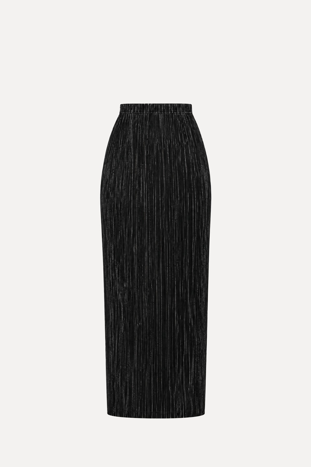 IMAGAWA TUBE SKIRT MAXI BLACK