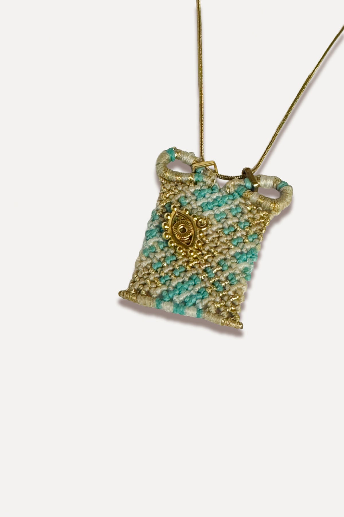 KISS THE FROG - TURQUOISE GOLD PENDANT