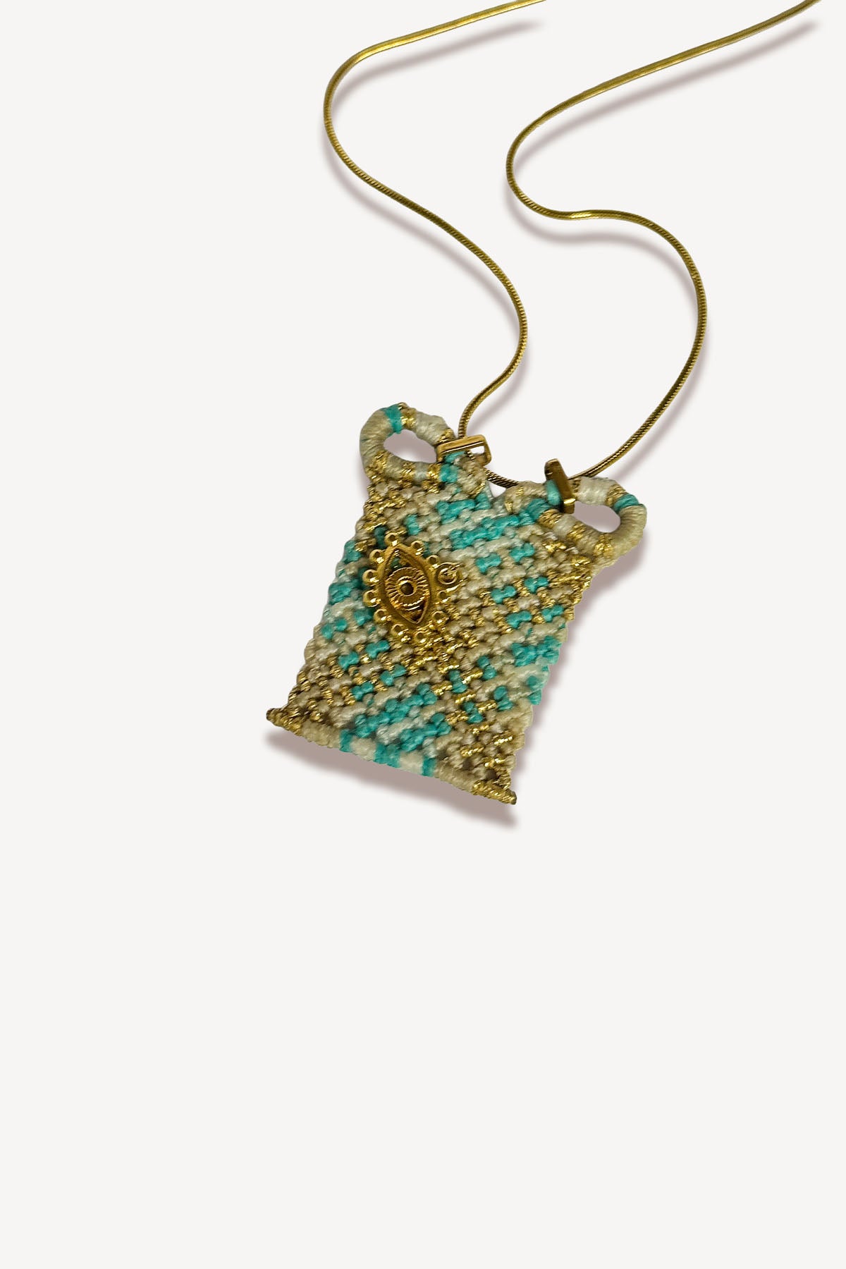 KISS THE FROG - TURQUOISE GOLD PENDANT