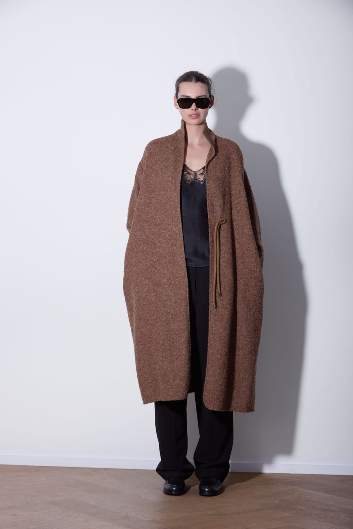 OVERSIZED ALPACA COAT CARAMEL