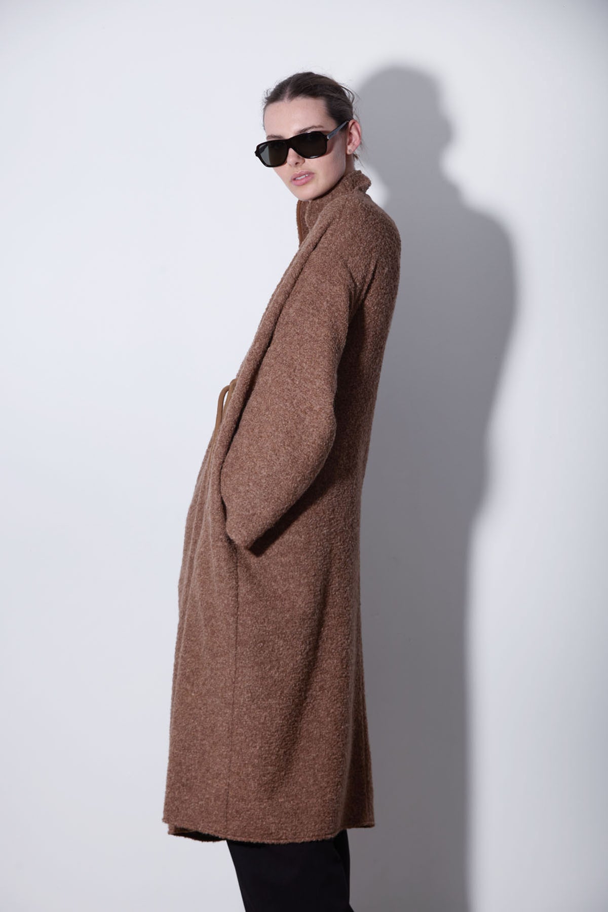 OVERSIZED ALPACA COAT CARAMEL