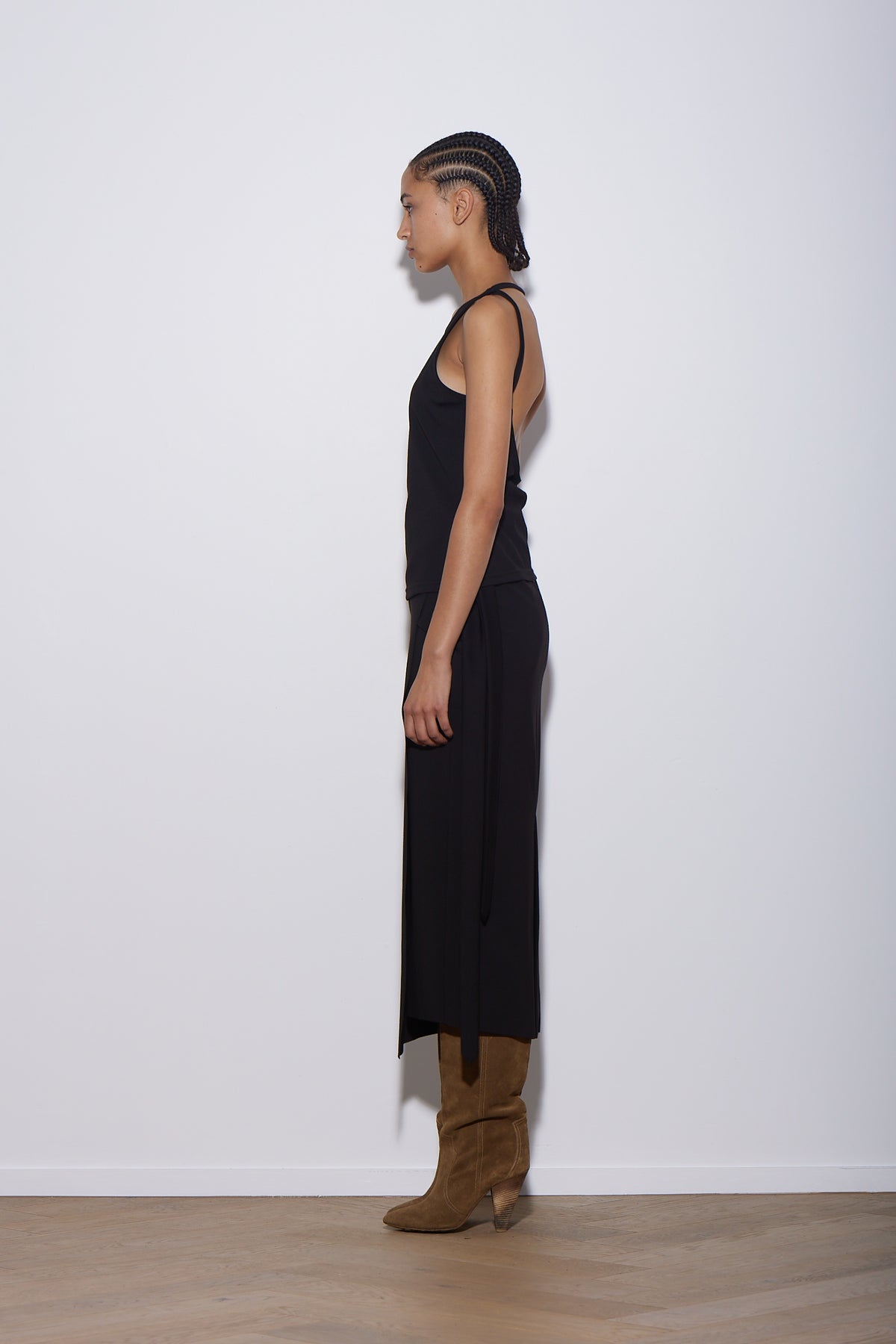 PONTE WRAP SKIRT BLACK