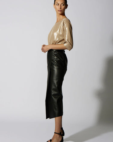 SEQUIN SHIFT KNEE LENGTH GOLD - KNUEFERMANN 