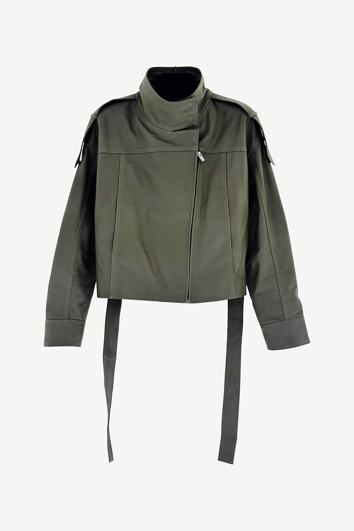 ALYA CINCH LEATHER JACKET