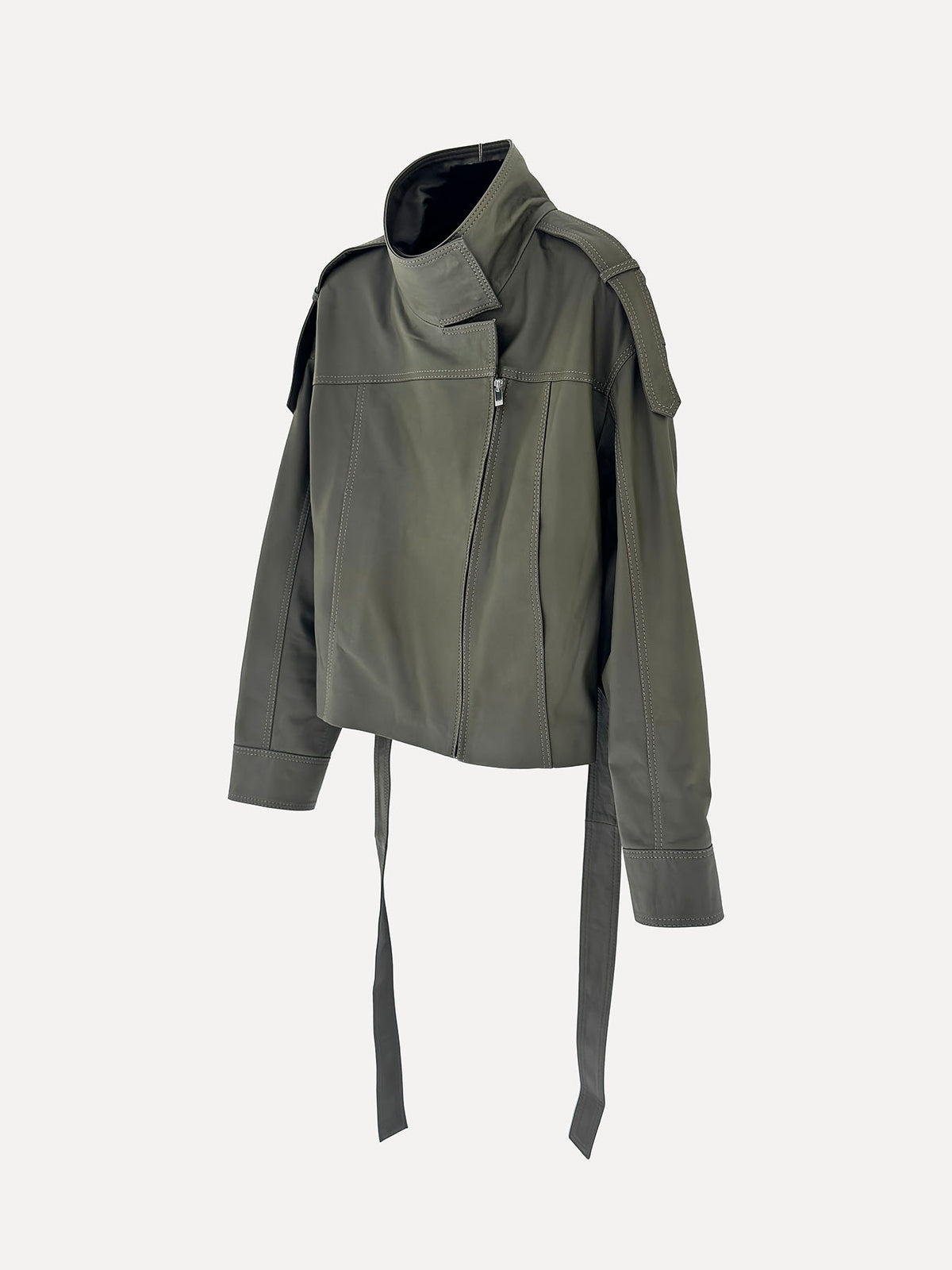 ALYA CINCH LEATHER JACKET