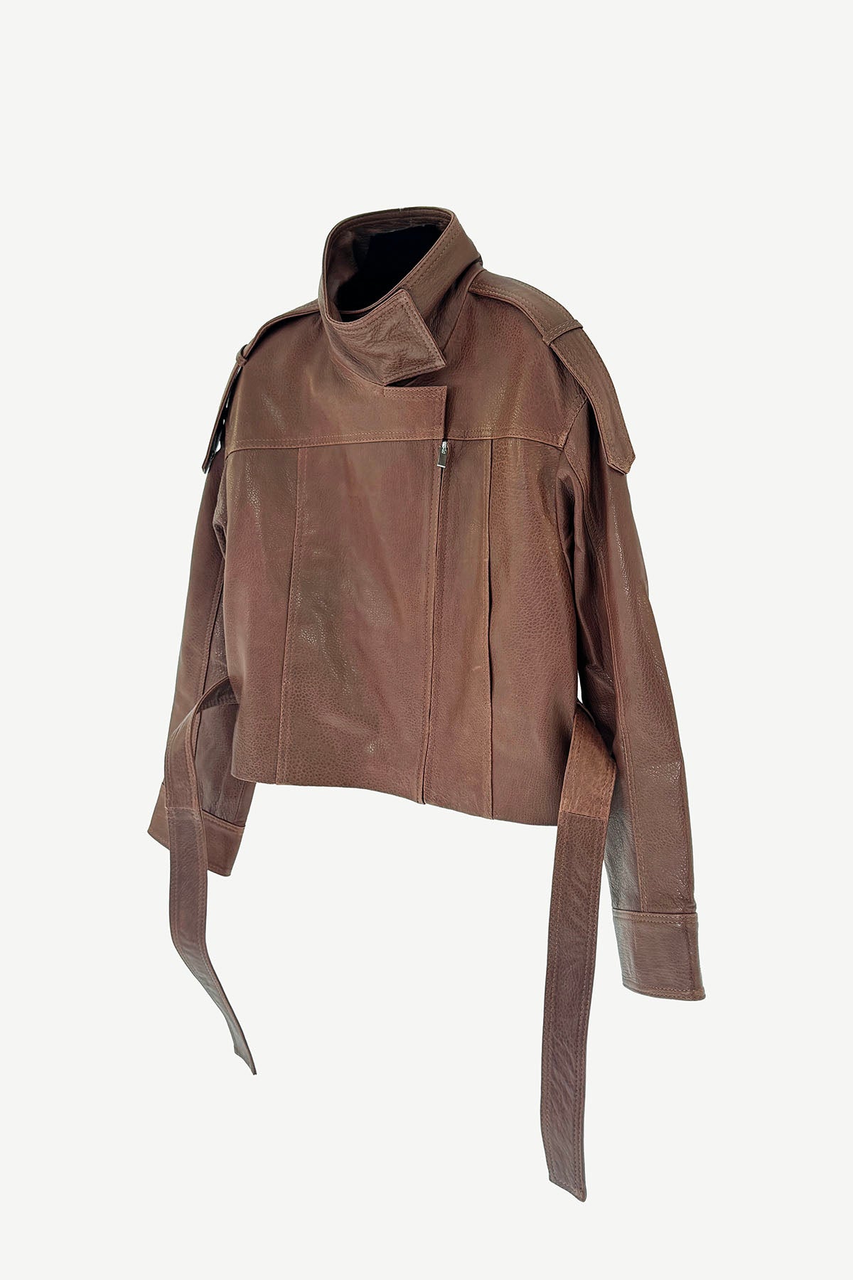 ALYA CINCH LEATHER JACKET